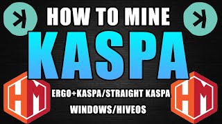 How To Mine KASPA  ERGOKASPA Direct KASPA WindowsHiveOS [upl. by Aruam754]