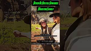 quotNever Be Hostile Towards Marston FamilyArthur Morganquot shorts reddeadredemtion2 viralshorts [upl. by Scheers315]