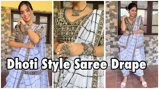 Dhoti Style Saree Draping Tutorial  Styling  Photo Poses😍 Santoshi Megharaj [upl. by Anaher]