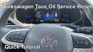 2022 Volkswagen Taos oil service reset [upl. by Elmira728]