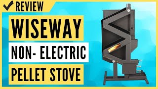 US Stove Company US GW1949 Wiseway NonElectric Pellet Stove Review [upl. by Obadiah]