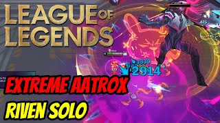 League of Legends  Swarm Solo Riven on Extreme Aatrox [upl. by Northrup43]