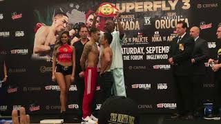 Superfly 3 Bruno Escalante vs Alexandru Marin throwdown at weigh in Nietes vs Palicte weigh in [upl. by Nnhoj]