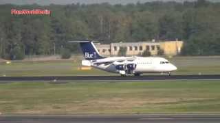 Blue1 Avro Regional Jet RJ85 Landing BerlinTegel [upl. by Ydissak]