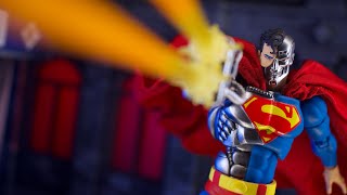 Mafex 164 DC Comics Return Of Superman CYCBORG SUPERMAN review [upl. by Hedy]