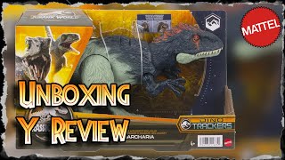 Unboxing y Review de Eocarcharia de Jurassic World Dino Trackers de Mattel [upl. by Garland]