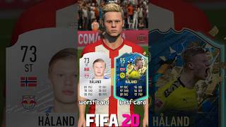 🇳🇴 ERLING HAALAND worst vs best card in EVERY FIFA 1824⚽ fifa eafc24 fc24 fc25 haaland [upl. by Riatsila]