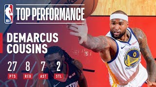 DeMarcus Cousins Goes For a SeasonHigh 27 Points In Houston  March 13 2019 [upl. by Assirak]