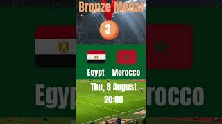 Olympics Football 2024  Olympics 2024  Egypt vs Morocco  Morocco vs Egypt bronze schedule [upl. by Naida294]