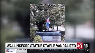 Vandals damage centuryold statue in Wallingford [upl. by Cacia525]