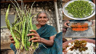 UNSEEN ELUVA KALLIMUDAYAN  Fry  கள்ளிமுடையான் Caralluma Fimbriata  Grandma Countryfoodcooking [upl. by Wendolyn220]