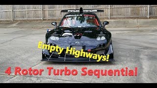 Turbo 4 Rotor F1 Air Shifted Sequential BLASTS Highways During Social Distancing [upl. by Corson]