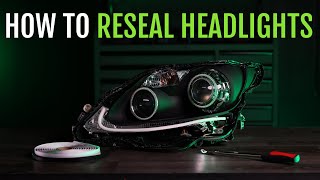 TRS Tips Resealing Headlights with OCI Butyl Rubber Glue [upl. by Derraj622]