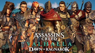 AC VALHALLA  DAWN OF RAGNAROK  ALL ARMOR SET LOCATIONS FULL GUIDE [upl. by Amelus486]