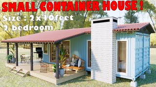 2x40ft Shipping Container Homes  Simple and Cozy Home [upl. by Kralc]