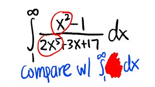 Comparison test for improper integrals introduction calculus 2 tutorial [upl. by Maxi439]