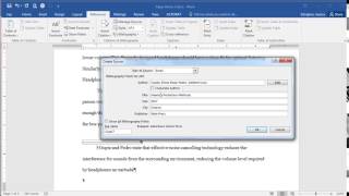 Microsoft Word 2016  Creating References and Citing Sources [upl. by Huey]