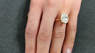 18K Yellow Gold Oval Moissanite Solitaire Women Engagement Proposal Ring  Timeless Gift for Her [upl. by Utley]