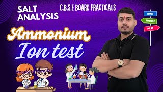 Ammonium test NH4  Salt analysis  detection of ammonium cation  CBSE Board practical [upl. by Naillimxam397]