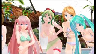 MMD♫ Bakunyu Sentai Pai Ranger♫ Beach Models Download Included [upl. by Dutch]