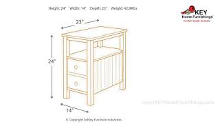 Ashley Ezmonei Chairside End Table T3417  KEY Home [upl. by Narmi]