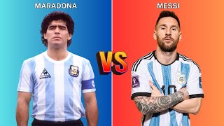 Maradona vs Messi 🔥 Football Comparison [upl. by Schear]