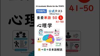 【TOEFL】1分で英単語50 ⑤ 心理学 聞き流し リスニング [upl. by Anirbas755]