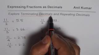 Repeating and Terminating Decimals from Fractions [upl. by Alda]