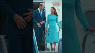 Prince William amp Princess Catherine arriving in Bahamas She’s so pretty with that aquamarine dress [upl. by Asirram]