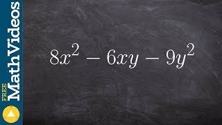 Factoring an expression with a greater than one and two square variables 8x2 6xy 9y2 [upl. by Pearline]