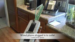 RF Microwave Radiation from Wired vrs Cordless Phone with Base Station [upl. by Nerdna]