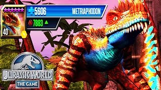 METRIAPHODON NEW MAX LEVEL 40 LEGENDARY HYBRID JURASSIC WORLD [upl. by Nonnair]