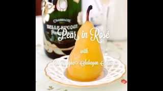 Pear in Rosé with Champagne Sabayon Sauce [upl. by Ojeibbob]