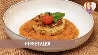 Hirsetaler Linsengemüse  köstlich sättigende Taler mit selbst gemachtem TomatenSugo vegan basisch [upl. by Alis165]