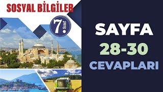 7 Sınıf Sosyal Bilgiler Ders Kitabı Sayfa 28 30 Cevapları [upl. by Annauqal765]