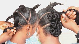 she asked for a creative hairstyle  easy natural hairstyle  nkemjeffrey [upl. by Jeno425]