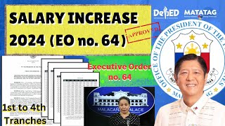 Government Salary Increase 2024 EO No 64 Approved [upl. by Nit]