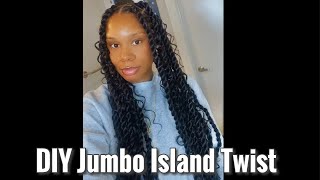 😍How ToEasy Jumbo Island Twist with curls  BOHO Rope Twist  Rubber band method  DIY  Nino Marie [upl. by Lancaster]