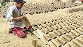 Amazing Process of making Clay Roof Tiles [upl. by Allwein968]