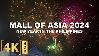 2024 Fireworks Show at SM Mall of Asia  New Year 2024 Philippines [upl. by Vanthe]