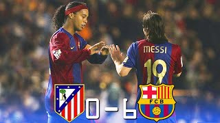 Atlético Madrid 0  6 Barcelona ● La Liga 2007  Extended Highlights amp Goals [upl. by Aldarcy117]