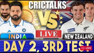 Live IND Vs NZ Day 2  3rd Test Mumbai  Live Scores amp Commentary  India vs New Zealand 🔴 [upl. by Bluh]