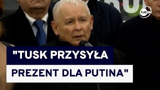 Okrzyki quotkłamcaquot na miesięcznicy smoleńskiej Kaczyński policja łamie prawo [upl. by Areht597]