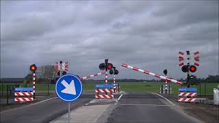 Spoorwegovergang Den Horn Zuidhorn  Dutch railroad crossing  New 2023 update [upl. by Tijnar]