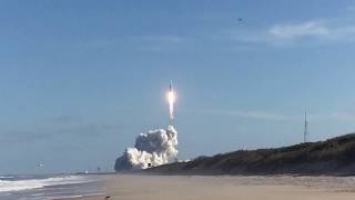 SpaceX Falcon Heavy Launch Best Sound Viewed From Playalinda Beach February 6 2018 [upl. by Ilyk585]