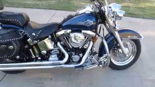 1999 Heritage Softail Classioc Vance and Hines long shots quotScratch amp Dentquot Special [upl. by Inalan]