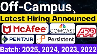 ADP McAfee  Cornerstone Hiring  OFF Campus Drives  2025 2024 Batch  Persistent Jobs [upl. by Assirk]