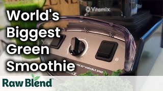 The Worlds Biggest Green Smoothie in a Vitamix XL Blender  Video [upl. by Solis]