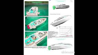 135m Go Fast Stepped Hull Sport Boat Outboards 3x300hp ArchitectureampDesign Andrei Rochian [upl. by Minny86]