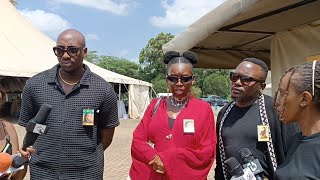 Sauti Sol Bien and Chimano Grand Arrival at Njambi Koikais memorial service [upl. by Floria]